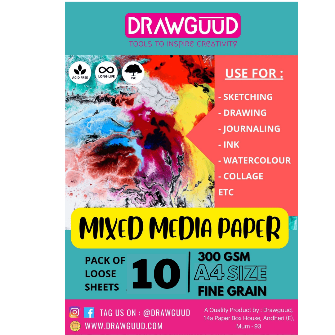 Drawgood Priyank Premium Mixed Media Paper A4 size (USA Standard)