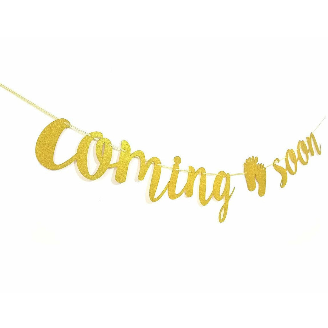 Eva party shop Baby Coming Soon Gold Glitter Banner for Pregnancy Annoucement Baby Shower Supplies Decorations baby girl baby boy