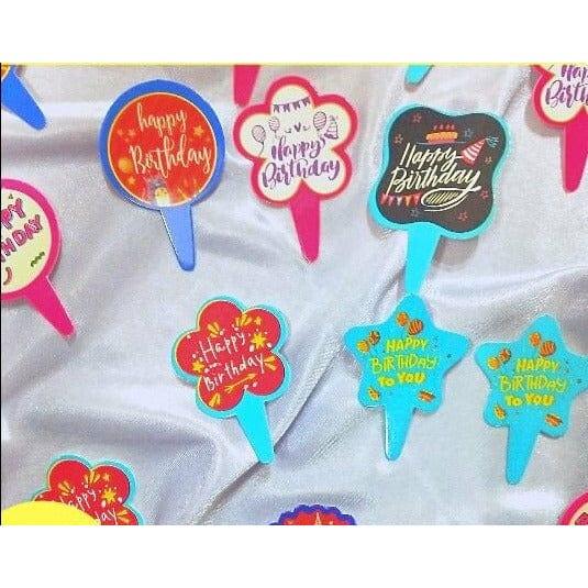 Birthday Tags/Cake Topper, Wishes cards (contain 10 unit)