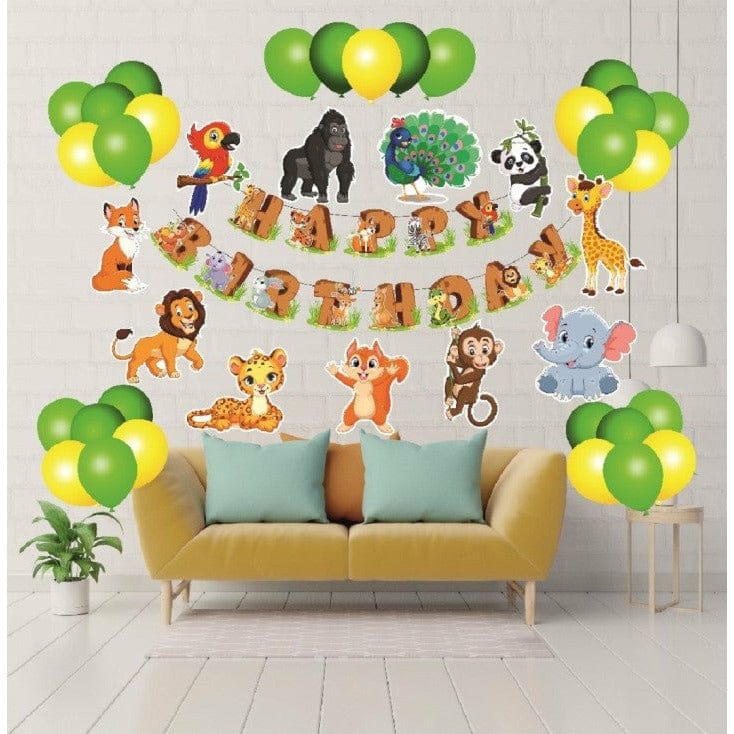 Eva party shop Combo pack Jungle theme birthday banner theme