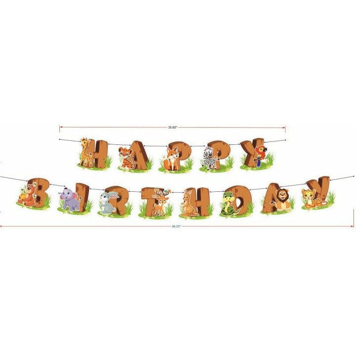 Eva party shop Combo pack Jungle theme birthday banner theme