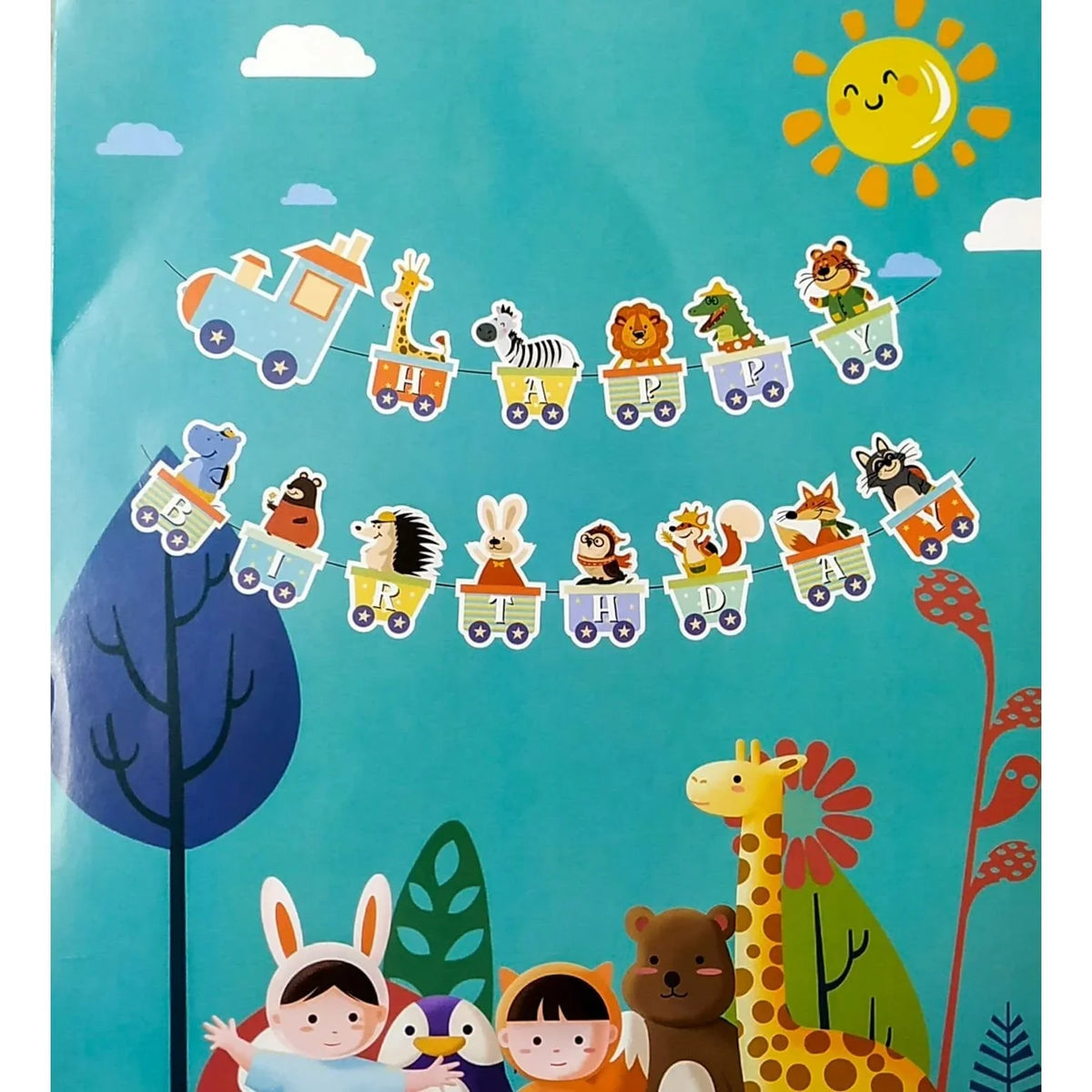 Animal theme party banner