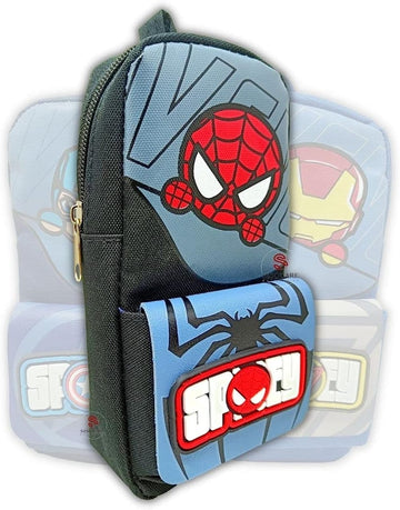 Inkarto Avengers Pocket Zipper Pouch - 22x10x6 Size | Water Resistant | Holds Up to 30 Pens