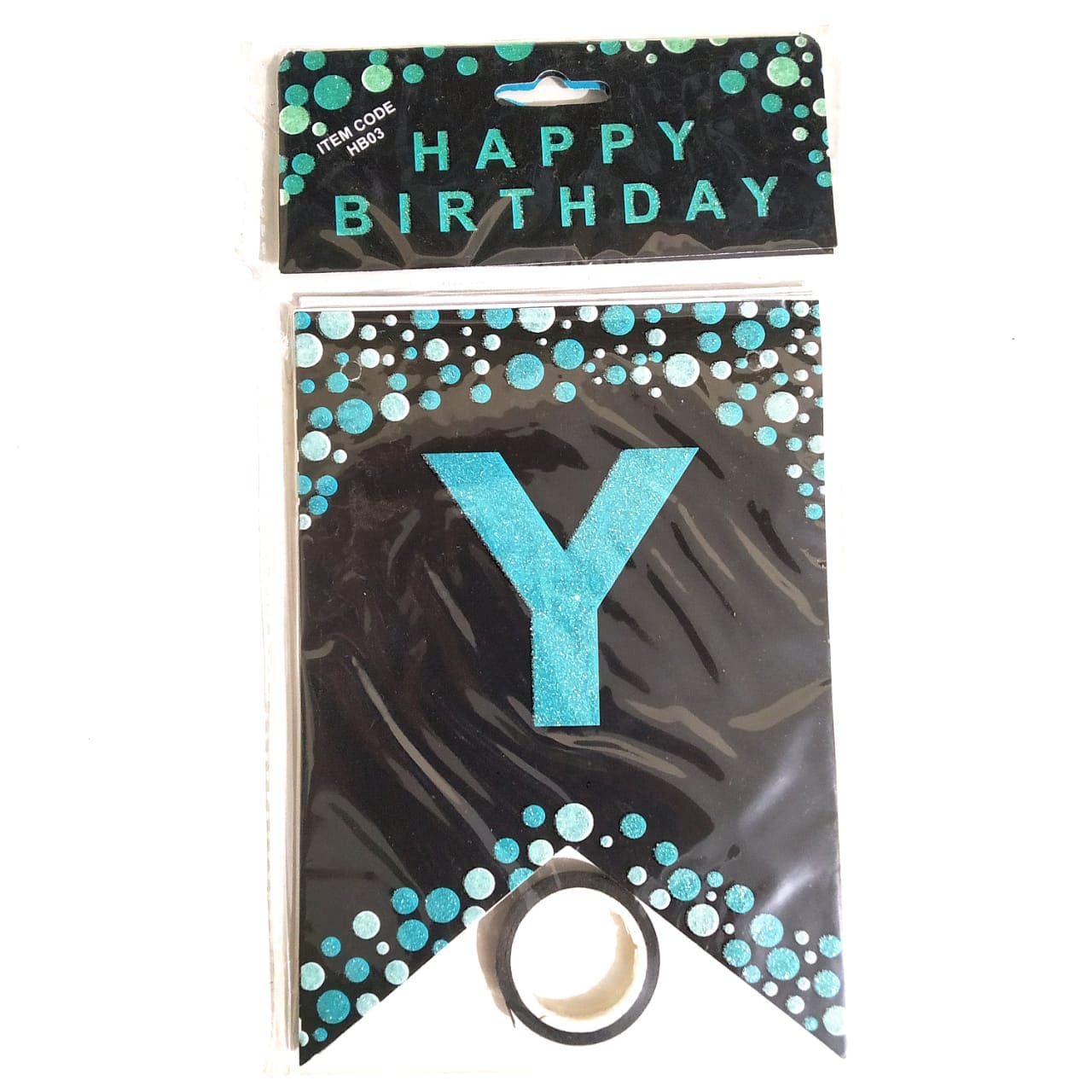 Inkarto Celebrate in Style with Our Black and Blue Happy Birthday Banner