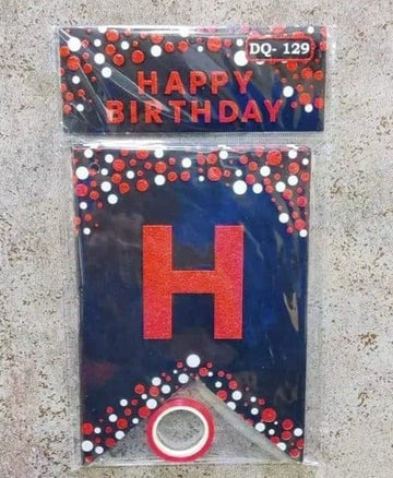 Inkarto Celebrate in Style with Our Black and Red Happy Birthday Banner