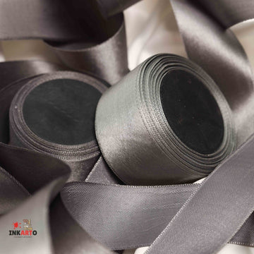 Premium 1.5 inch double faced satin ribbon (Pastel color)-  Ash Grey