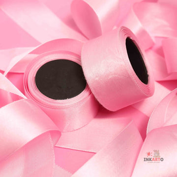 Premium 1.5 inch double faced satin ribbon (Pastel color) Pink
