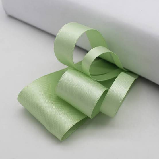 Jaferjee kikabhai unwala-9819311488 Premium 1 inch satin ribbon (Pastel colour)- Light  Green