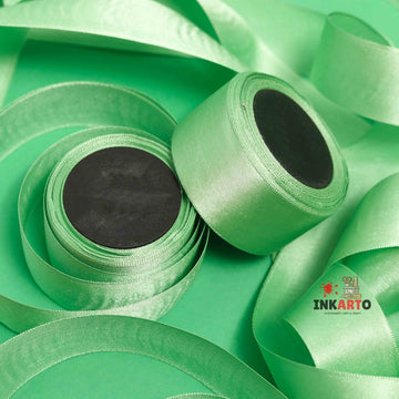 Jaferjee kikabhai unwala-9819311488 Premium 1 inch satin ribbon (Pastel colour)- Light  Green