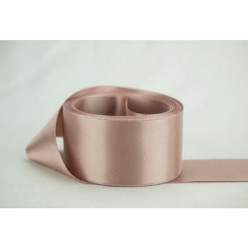 Premium Pastel double faced satin ribbon (1.5 inch)- Mellow Brown