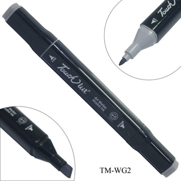 jags-mumbai Highlighters & Markers Achieve Stunning Monochromatic Effects with Touch Marker 2in1 Pen WG2 Warm Grey - TM-WG2