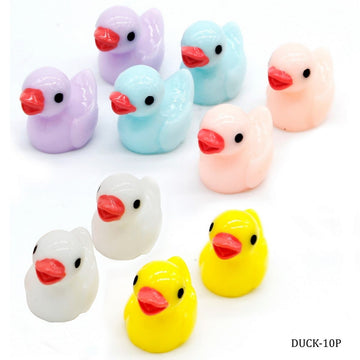 Miniature Model Plastic Duck 10Pcs(C0677-1/2/3/4/5) DUCK-10P