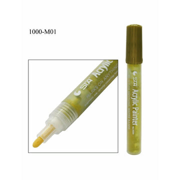 jai ambe novelties Acrylic Marker- GOLDEN (Thick Point) Works for Resin