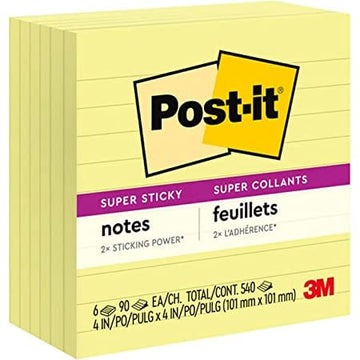 jai ambe novelties Arts & Entertainment Yellow Ruled sticky notes -3x4 Ruled for notes,jornalling