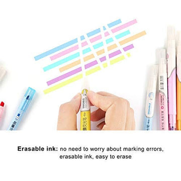 jai ambe novelties Erasable Neon-Pastel highlighter by twin for projects and journaling  (Pack of 6)