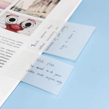 (Buy 1 get 1 Free)  Transparent sticky notes 2x3 inches (Pack of 50-80 sheets)