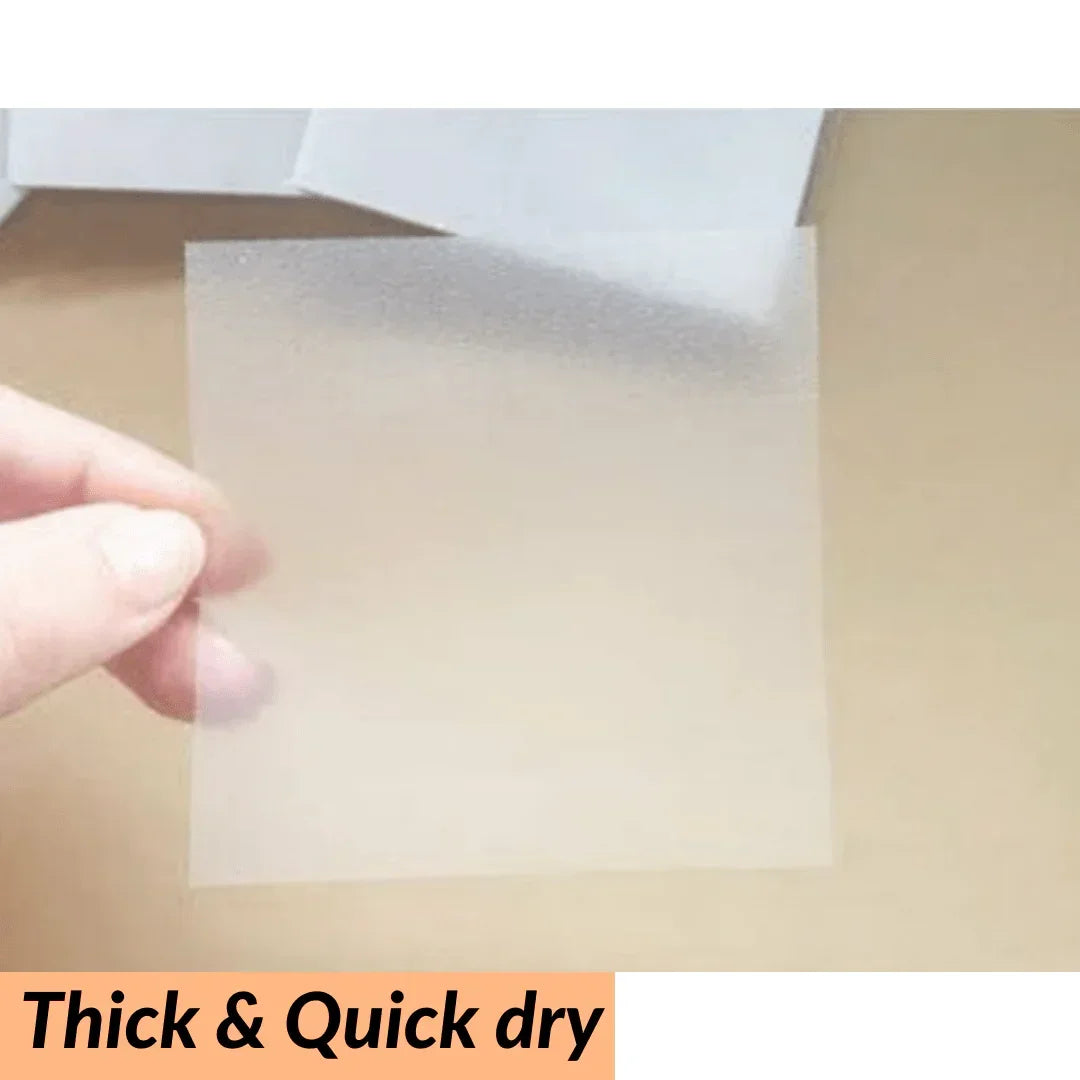Transparent sticky notes, clear and see-through