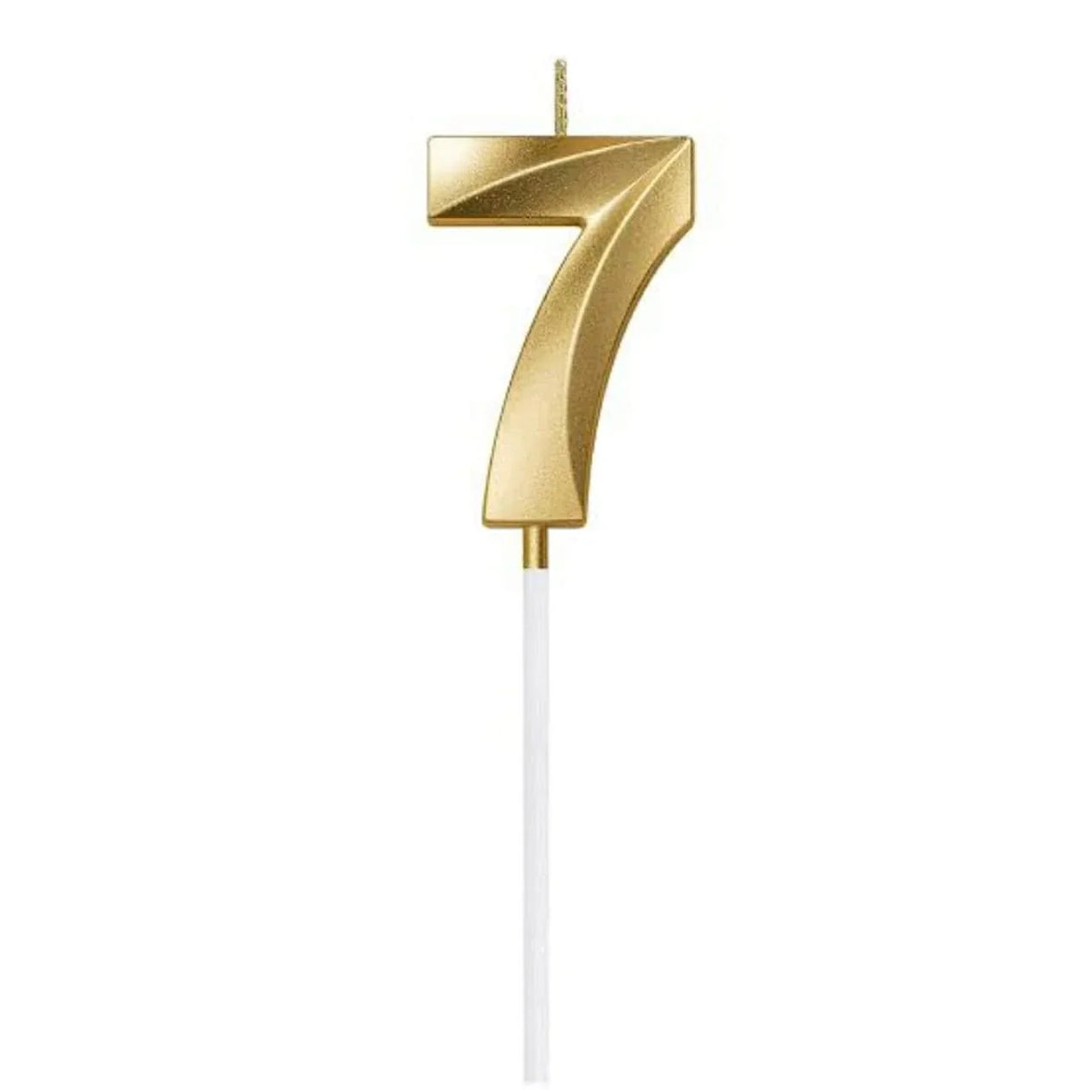 Number 7- Birthday cake topper- Golden
