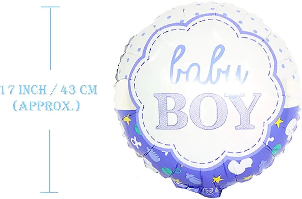 Kashvi Traders (MUMBAI) Celebrate Your Baby Boy with a 18-Inch Foil Balloon - Perfect for Birthdays and Baby Showers