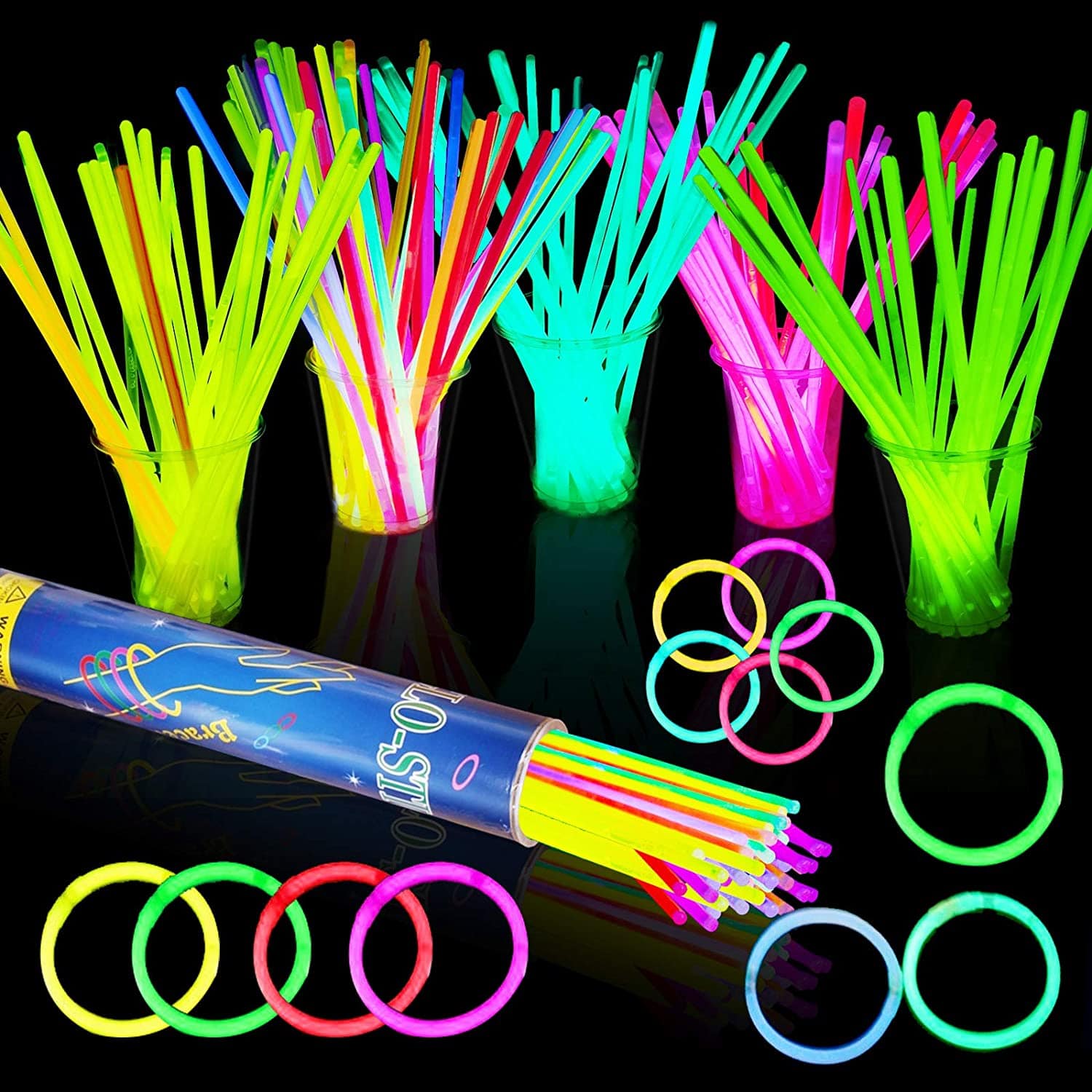 Straw Set, Unicorn Design, Multicolour, Plastic, Set of 4 - MARKET 99