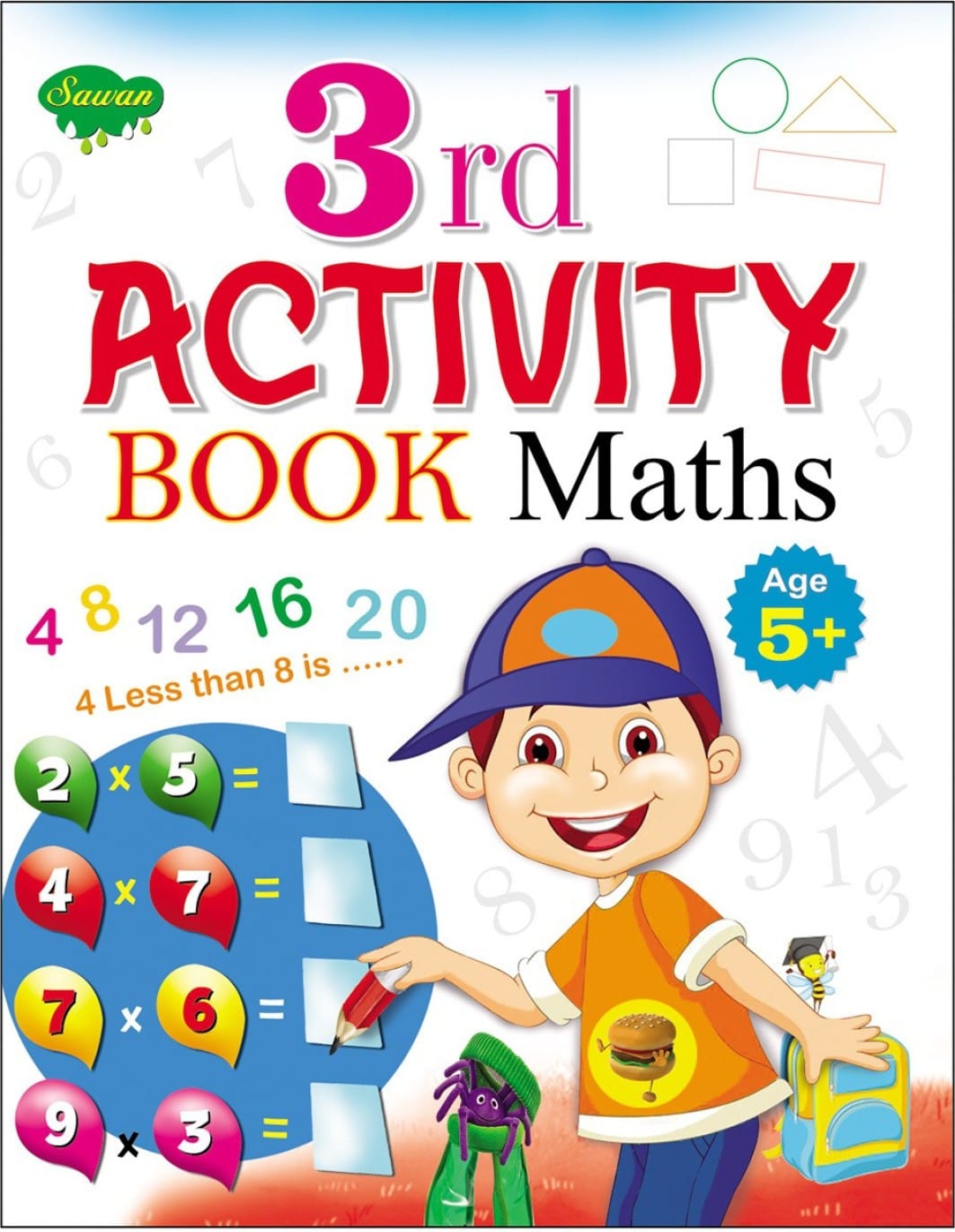 mahaveer book publication fort Educational books for kids (kid's 3rd activity book maths) EB-50