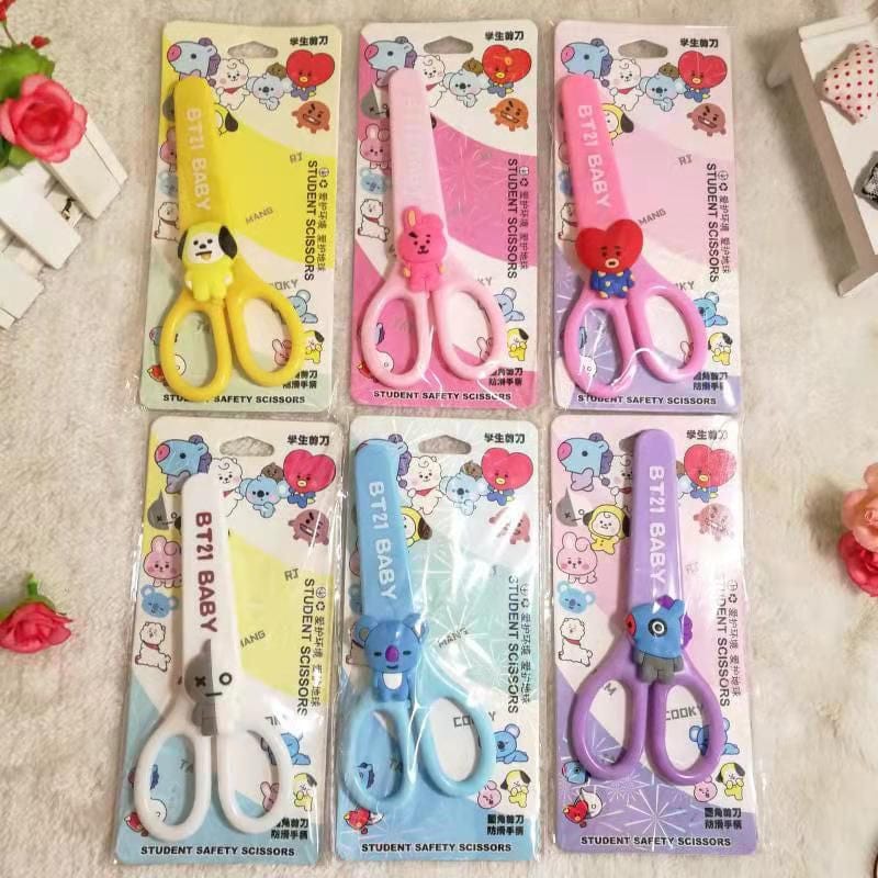 monopoly plastic kPOP Bt21 BTS pastel student scissors