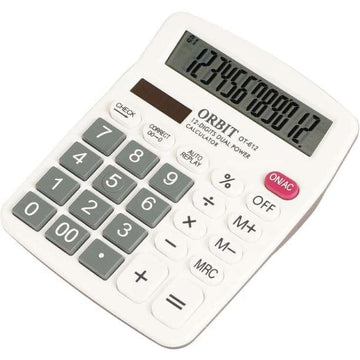 ORBIT OT-612 SLIVER Financial and Business Office Calculator (12 Digit) Financial Calculator  (12 Digit)