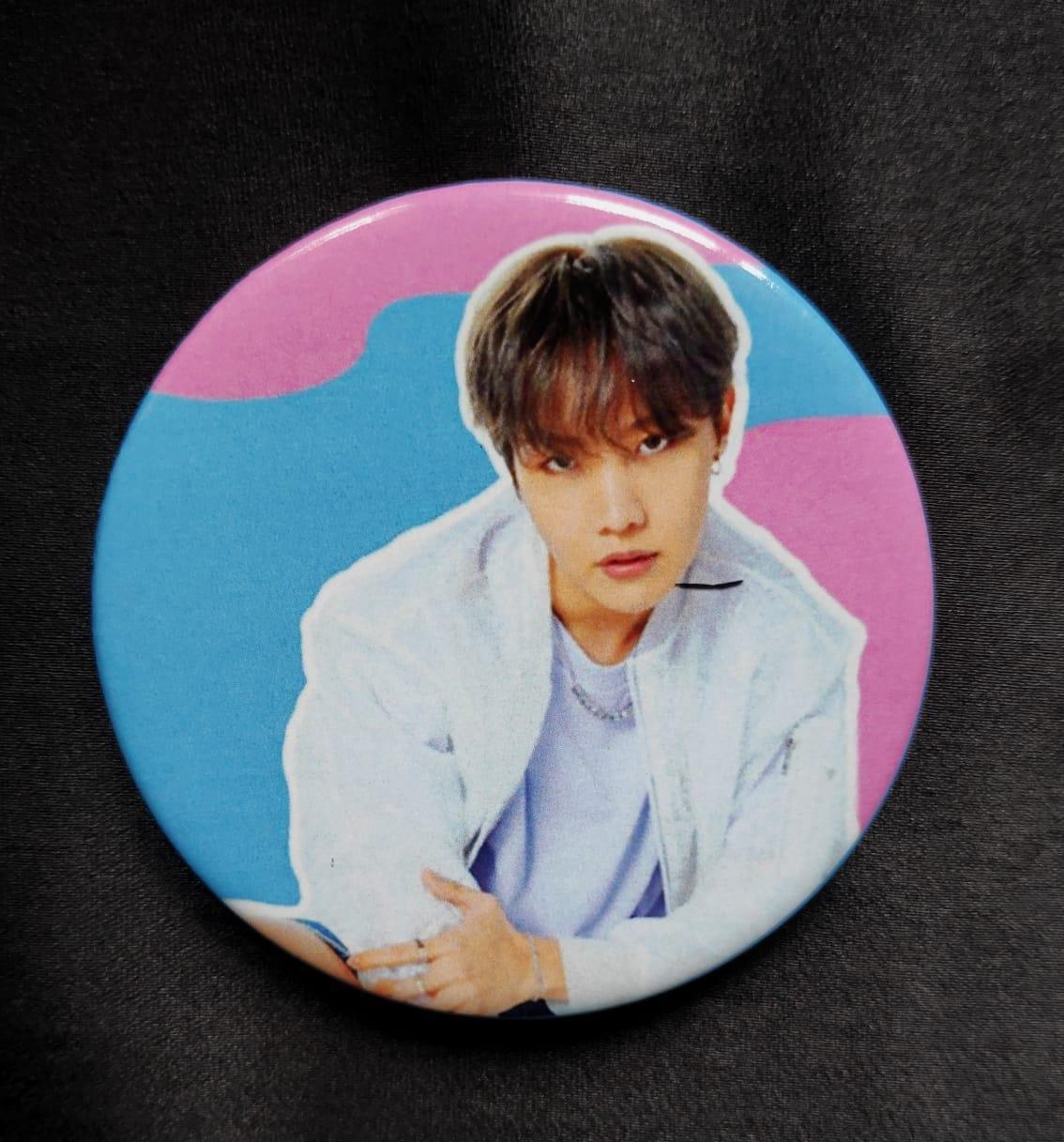 BTS Button badge for shirts, bags with a back Pin