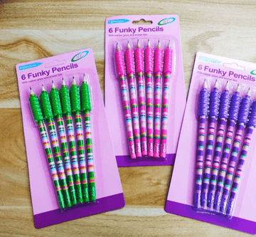 Cute 6 Funky Pencils With Rubber grip for better handwriting and return gifts