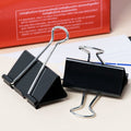 parshwa Traders Binder clips, metal bull paper clips- 51 MM (Pack of 12)