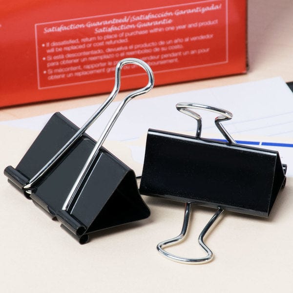 Binder clips, metal bull paper clips- 51 MM (Pack of 12)