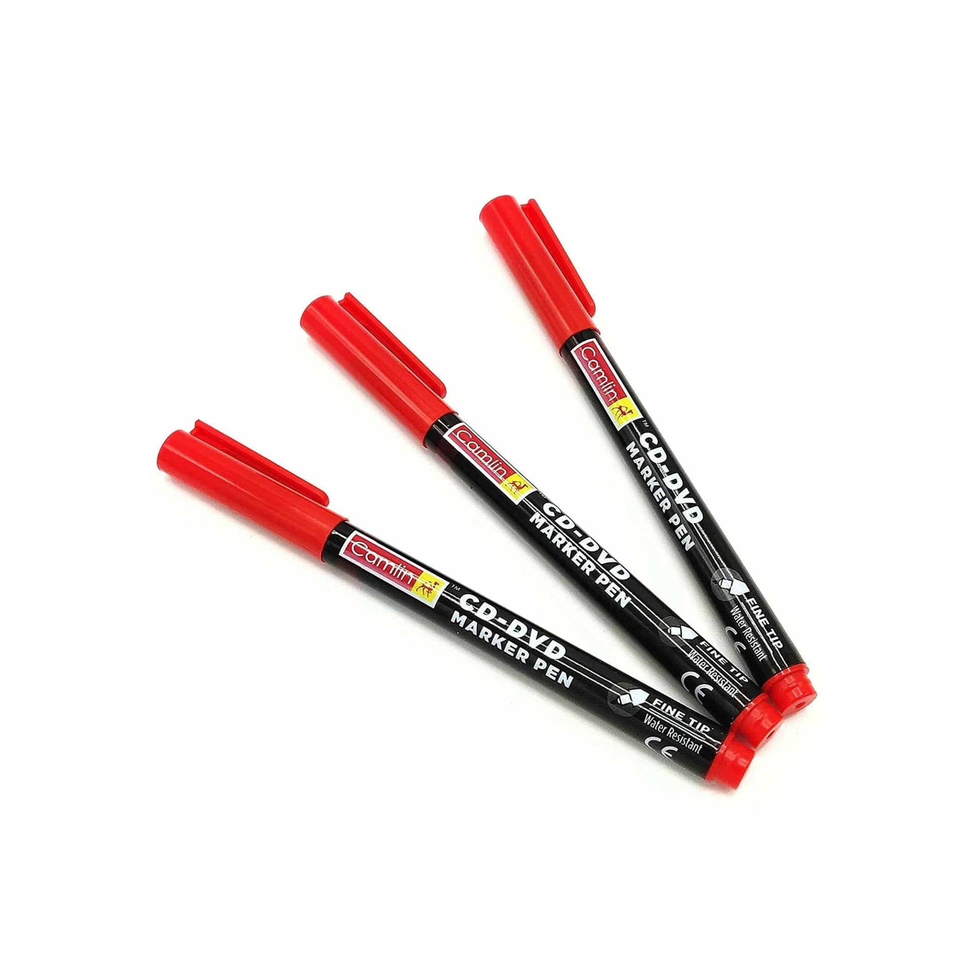 parshwa traders Camlin CD-DVD marker pen - red (Thin Point)