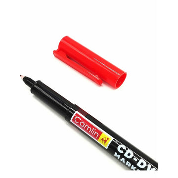 parshwa traders Camlin CD-DVD marker pen - red (Thin Point)