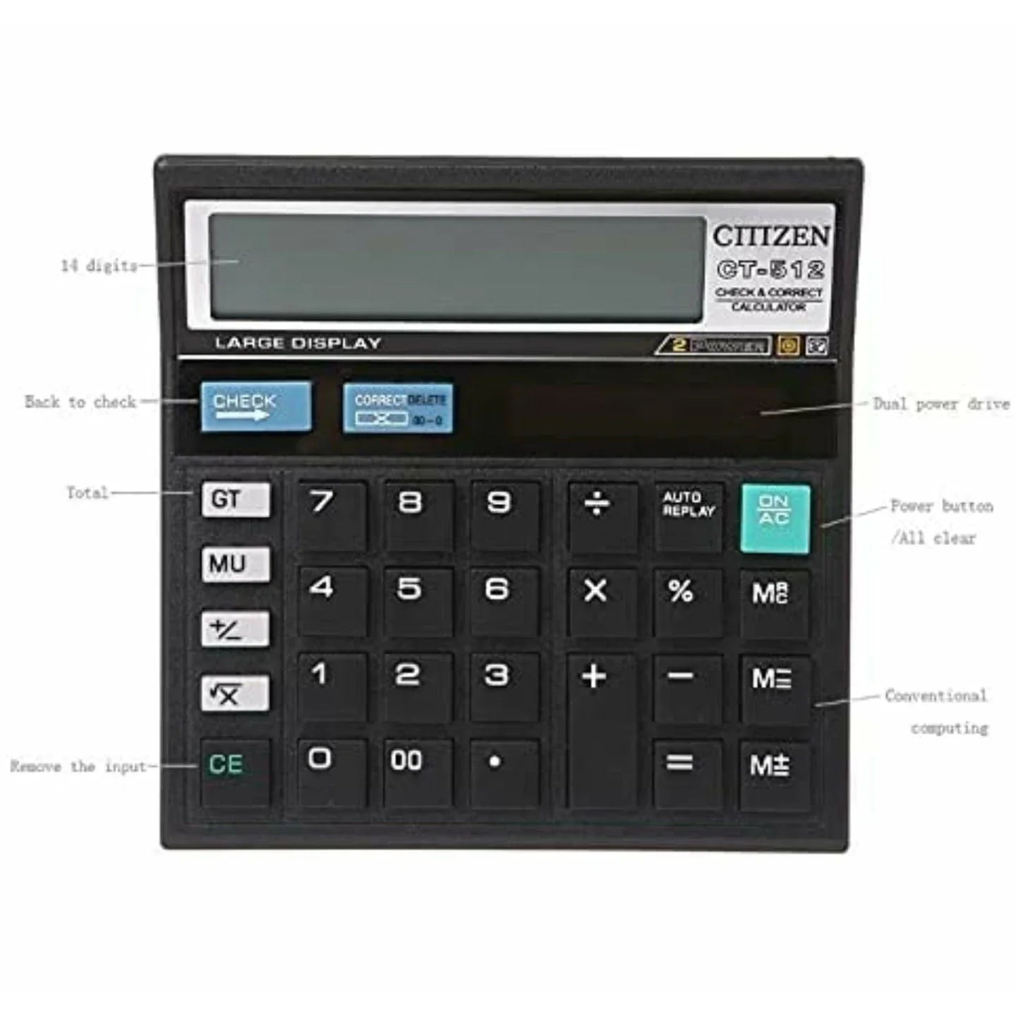 parshwa Traders Citlizen CT- 512 WT calculator