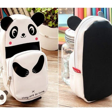 Panda-Themed A5 Size Transparent Silicone Pouch - Perfect for School or Office Supplies