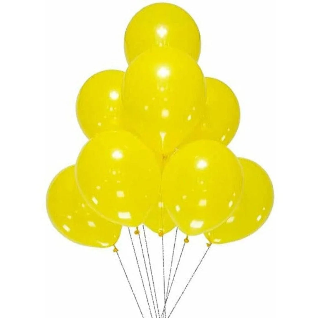 Raj Trading Mumbai Decoration Supplies English Yellow balloon's (PACK OF 25 balloons)