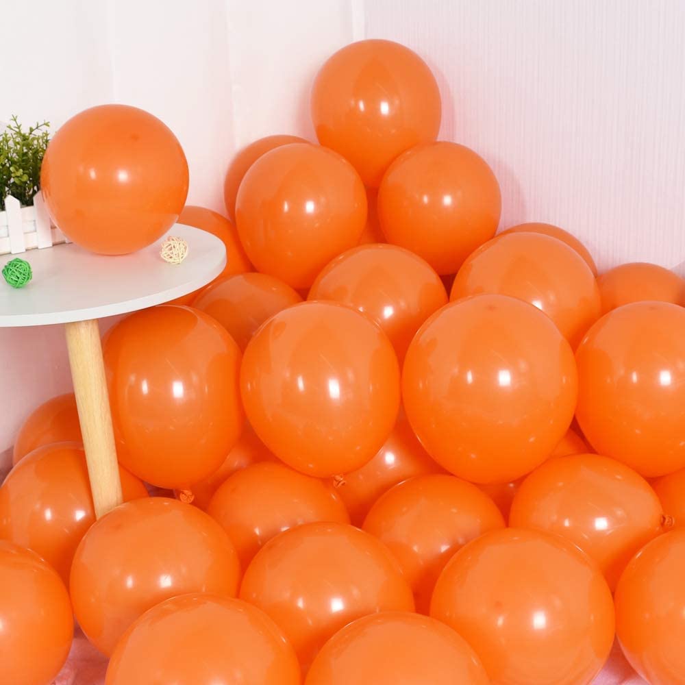 Raj Trading Mumbai Decoration Supplies Orange balloon's (Pack of 25 pieces)