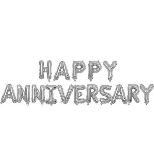 Happy anniversary foil balloon