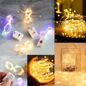 Ravrai Craft Decoration Supplies Hamper String Lights, flat string lights for hamper with free batteries (fairy light)