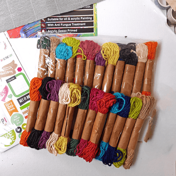 Ravrai Craft Multi color jute ropes- pack of 12