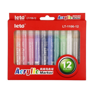 Acrylic Marker Pen (Contain 1 Unit2 colours)  Leto Lt1106-12