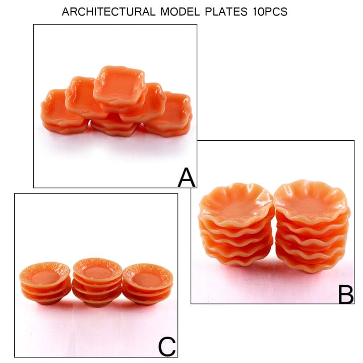 Ravrai Craft - Mumbai Branch Miniatures Architectural Miniature Model Plates 10 Pcs Rawmi-040