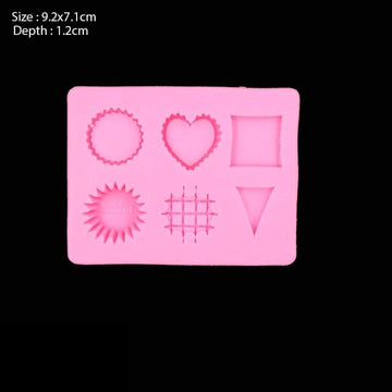 Resin Silicone Cake Square Heart Round Mould Raws-449