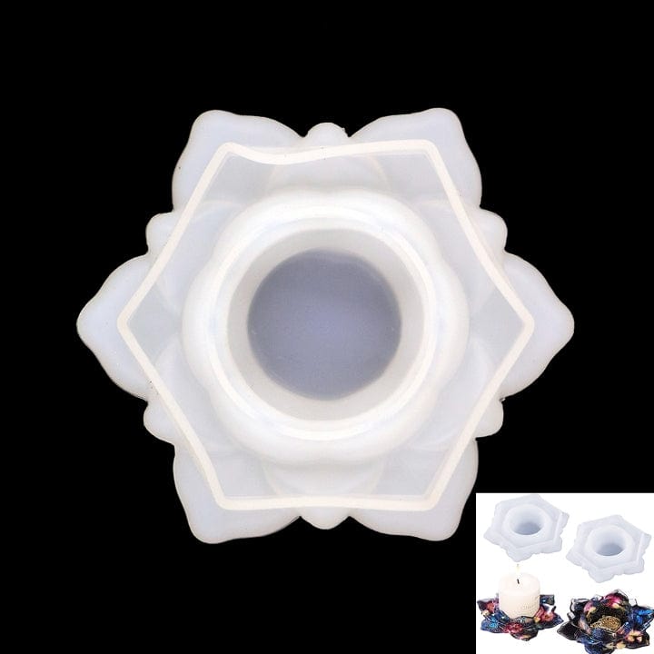Ravrai Craft - Mumbai Branch Resin Mould Resin Silicone Candle Holder Flower Shape Mould Raws-460