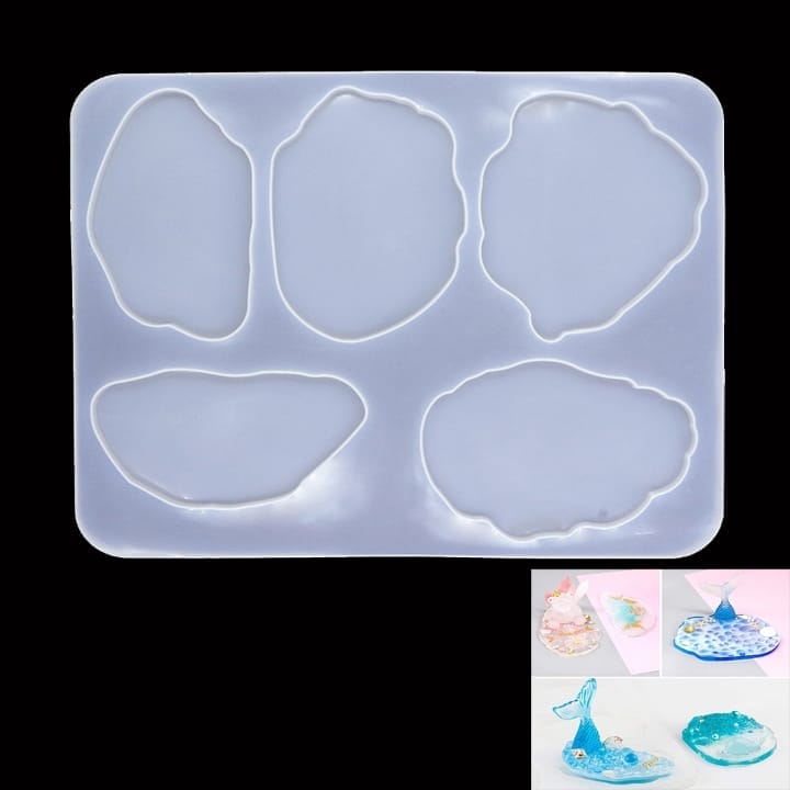 Ravrai Craft - Mumbai Branch Resin Mould Resin Silicone Mould 5 Different Shapes Raws-132