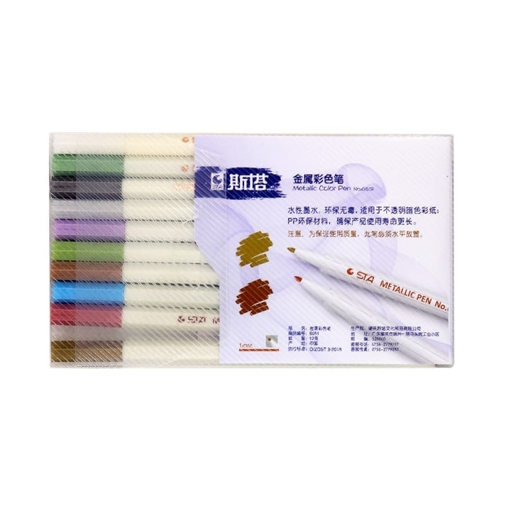 Ravrai Craft - Mumbai Branch Sta Metallic Color Pens Set of 10 Pcs Sta6551-10