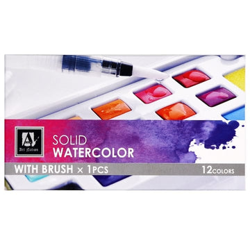 Water Color Solid Set of 12 Pcs Sdw12