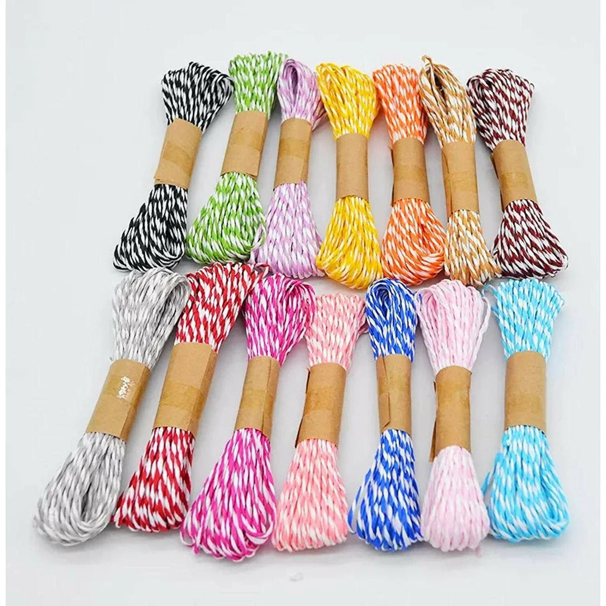 Twisted Paper Raffia Craft Favor Gift Wrapping Twine Rope Thread Scrapbooks Invitation Flower Decoration - Contain 12 bundle