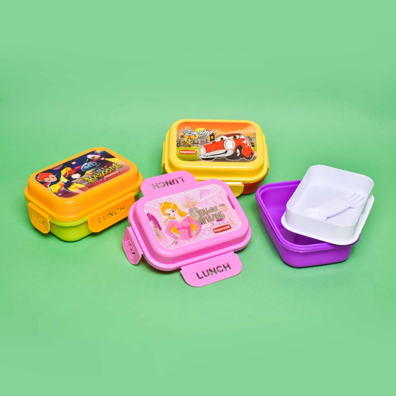 Rushab Plastic heavy standards tiffin box for kids- BPA free plastic with compartments