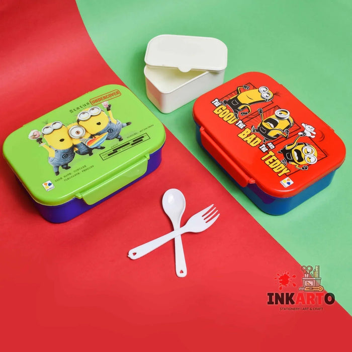 Tiffin Box (Minion Theme) (Contain 1 Unit) with compartments